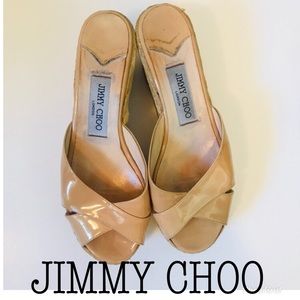 JIMMY CHOO AUTHENTIC NUDE WEDGE